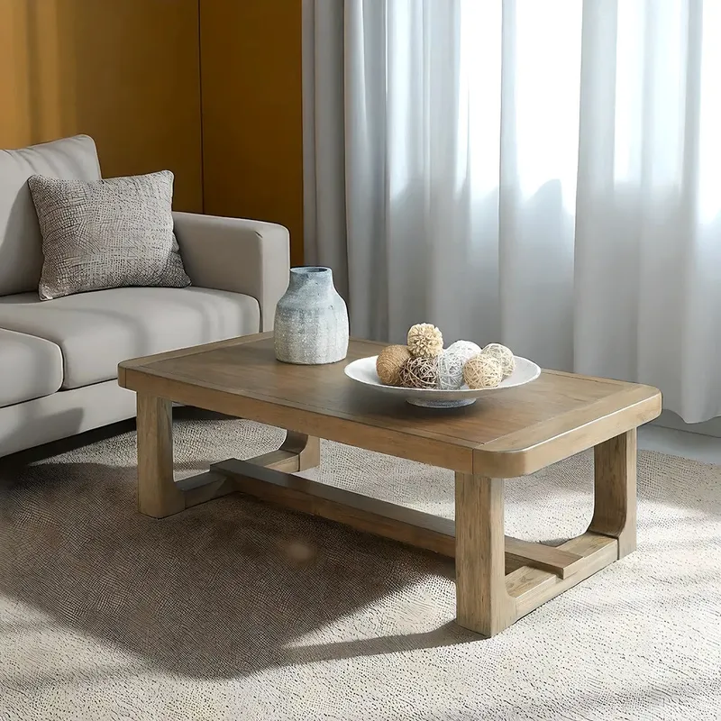 Oak Coffee Table – Minimalist Cozy Design
